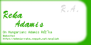 reka adamis business card